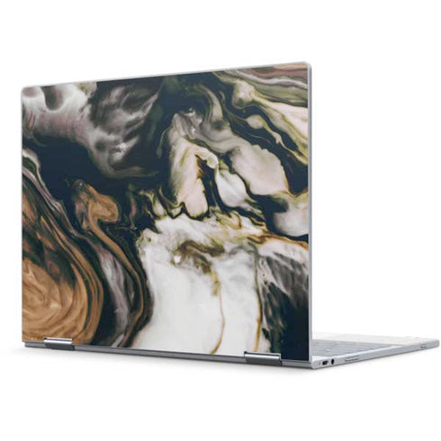 Copper and Black Marble Ink Pixelbook Skin